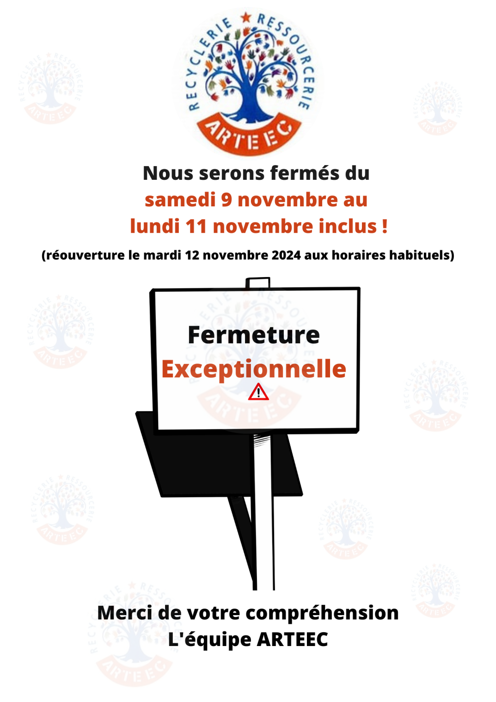 Fermeture du 11 novembre 2024