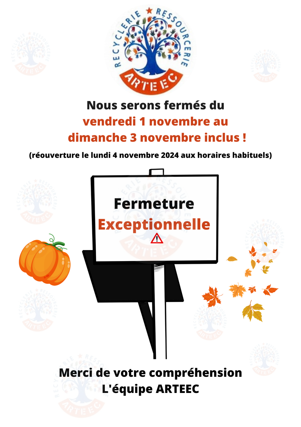 Fermeture du 1 novembre