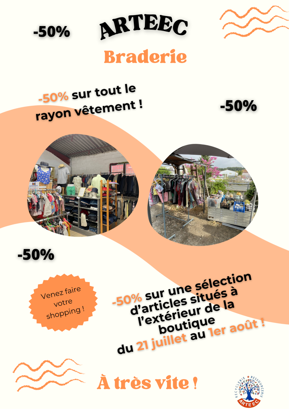 affiche braderie ressourcerie 2025